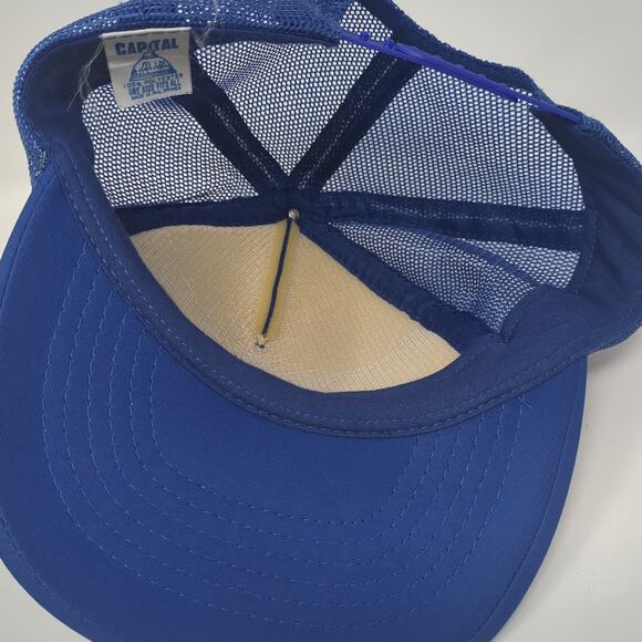 Allstate Snapback Trucker Hat Blue One Size Adjustable Lightweight Rope Capital - Picture 7 of 9